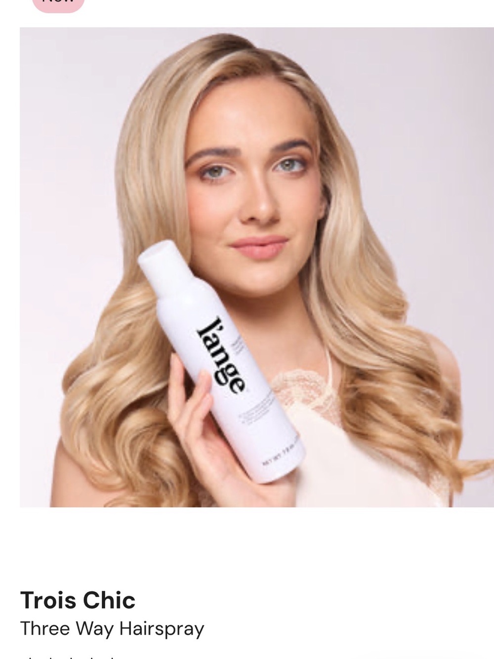 NEW sealed l’ange trous chic Three Way Hairspray 7.8 oz